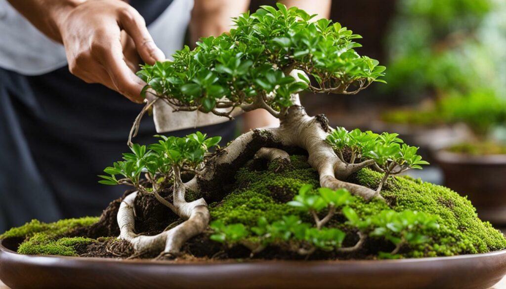 Ficus 'Ginseng' bonsai training techniques
