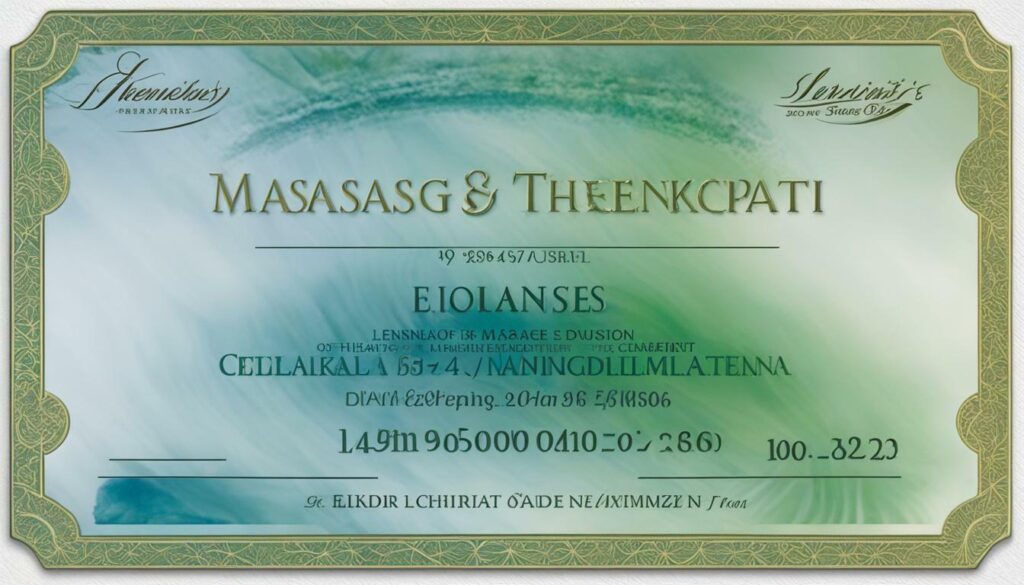massage therapist license