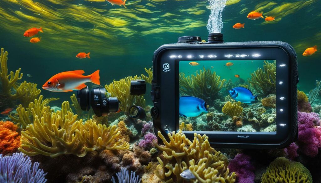 underwater fishing camera with live feed