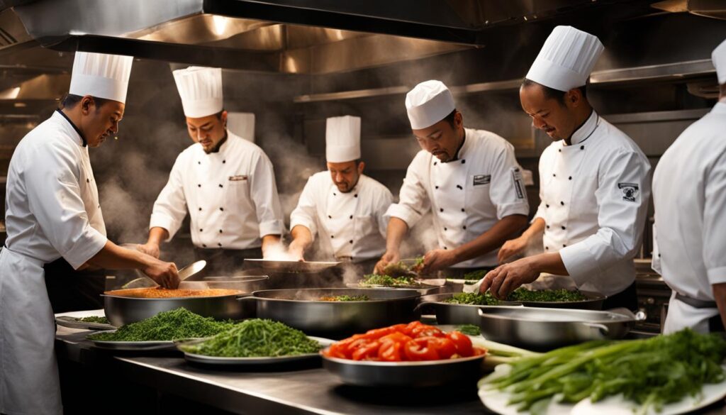 culinary experience in a professional kitchen