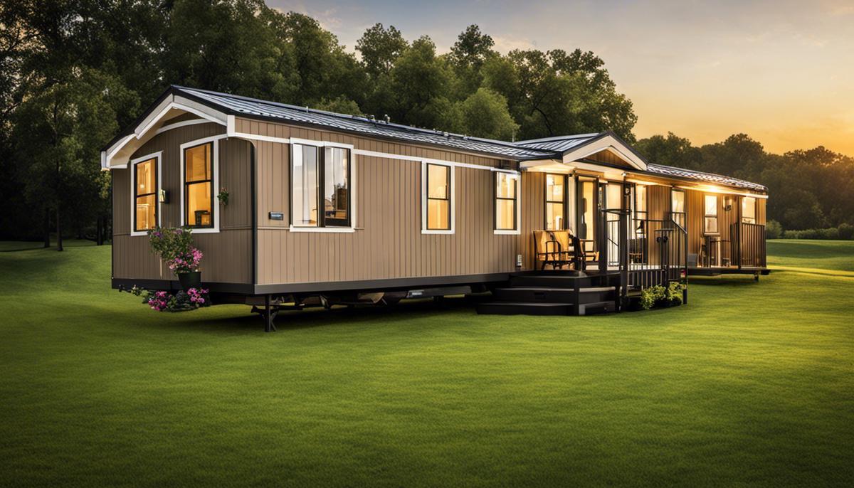 Image of a mobile home reflecting depreciation and resale value.